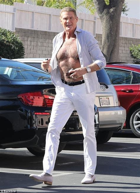 David Hasselhoff Flaunts Muscular Hirsute Chest Daily Mail Online