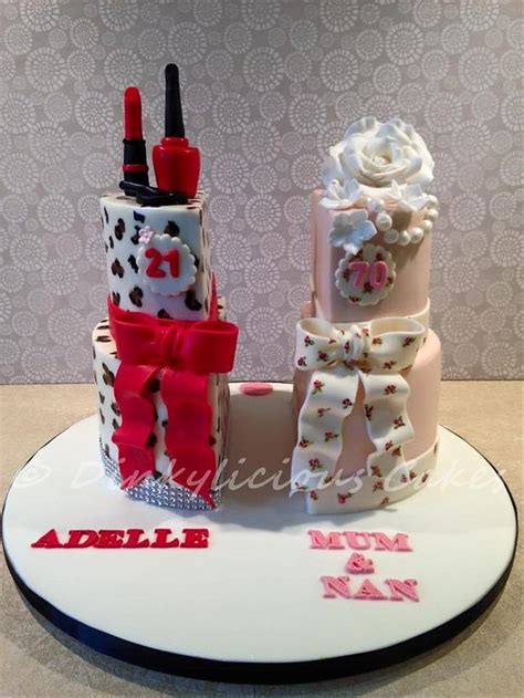 Split Birthday Cake Decorated Cake By Dinkylicious Cakesdecor