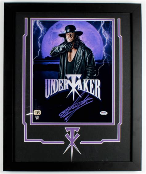 The Undertaker Signed Wwe X Custom Framed Photo Display Psa Coa Fiterman Sports
