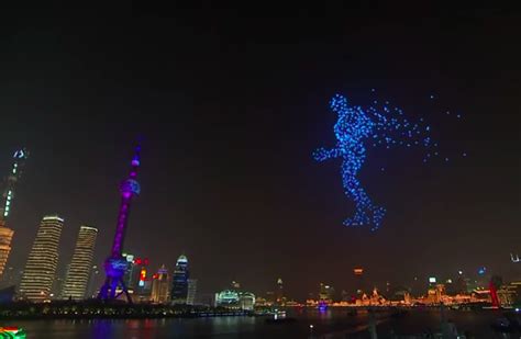 Watch Shanghais Incredible New Years Eve Drone Show