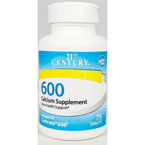 Calcium Carbonate 600 Mg 75 Tablets By 21st Century Hargraves
