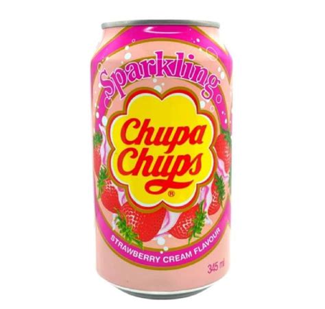 Chupa Chups Strawberry And Cream Can 345ml