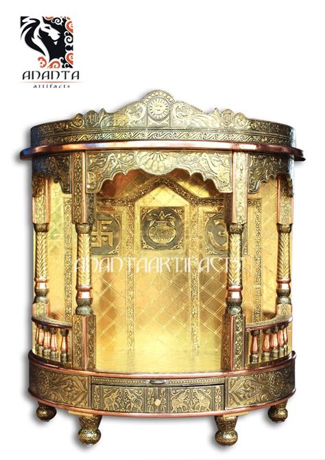 Traditional Golden Brass Wooden Temple At Best Price In Kalol Id