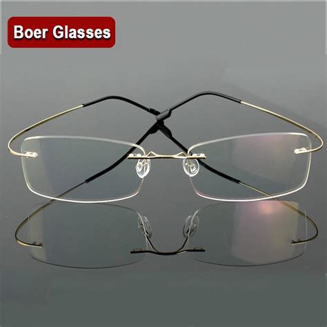 hingeless rimless flexible eyeglasses unisex frame prescription glasses 9 colors metal ultra