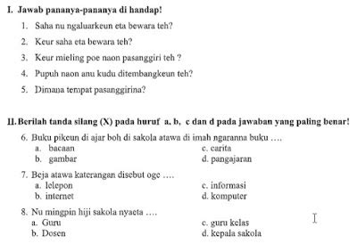 Soal soal yang akan di bahas kali ini di ambil dari buku pelajaran matematika untuk sekolah dasar kelas ii penekanan pada berhitung semester 1 2a. Soal PAT Bahasa Sunda Kelas 4 Semester 2 Tahun 2020 (Pembahasan dan Jawaban) - Data Tentang ...