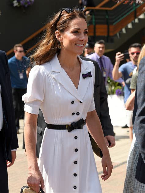 Kate Middleton Looks Effortlessly Chic In White Dress At Wimbledon