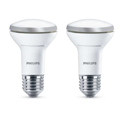 2x Philips Led R63 60w Dimmable E27 Edison Reflector Light Bulb 420lm