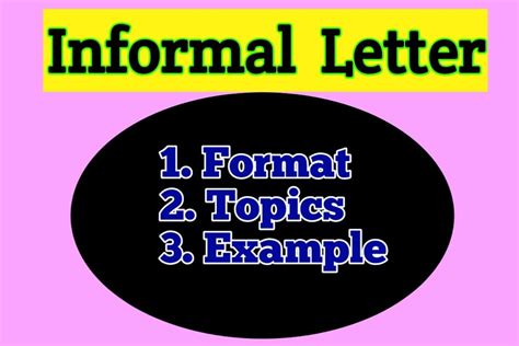 Informal Letter Writing Format Topics And Examples