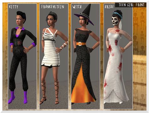Mod The Sims Spooky Halloween Costume Bundle