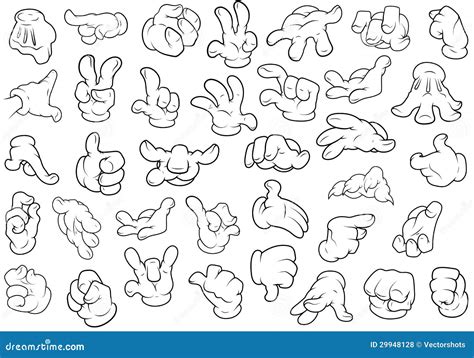 Hand Gestures Vector Illustration Stock Vector Illustration Of