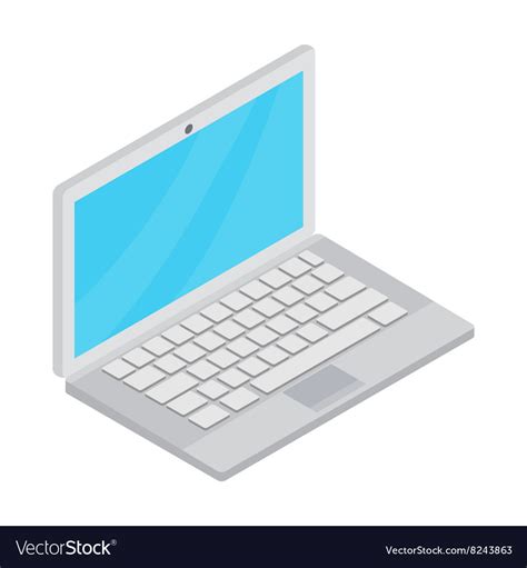 Laptop Icon Cartoon Style Royalty Free Vector Image