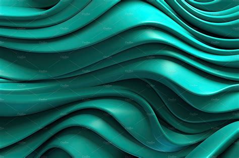 Teal 3d Backdrop With Seamless Loops Organic Patterns Dreamlike