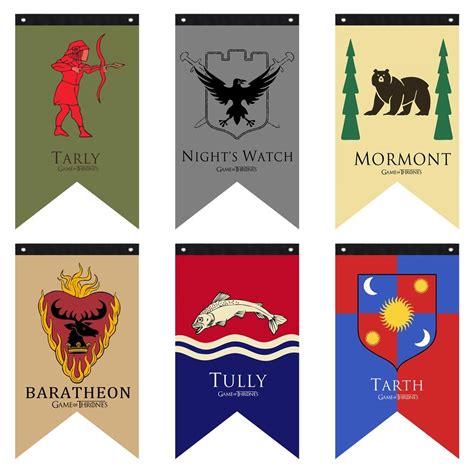 Game Of Thrones 49 House Banner Flag Decor Wall Hanging
