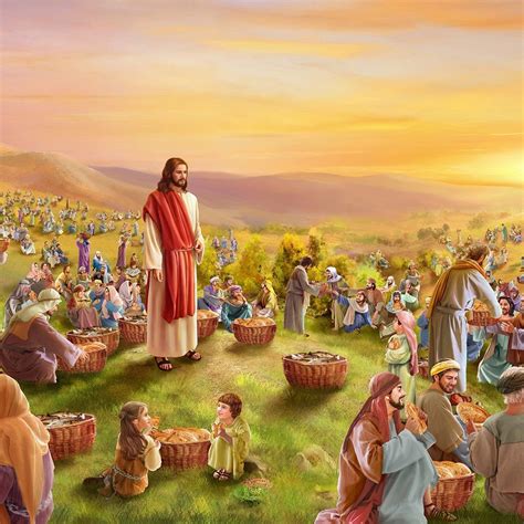 Jesus Feeds The 5000 Free Bible Images Free Bible Images Printable