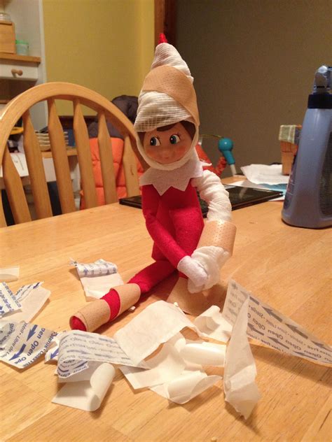 dakota the elf is practicing his first aid skills you never know when you re going to have to