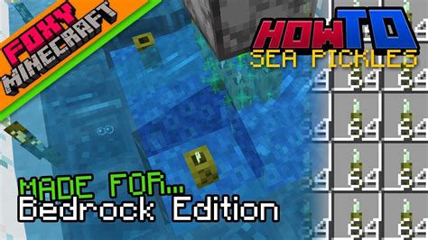 A single pickle produces a light level of 6, and a colony produces an additional 3 levels per pickle (so 4 sea pickles produces a light level of 15). Tutorial | NANO SEA PICKLE FARM | Minecraft Bedrock ...