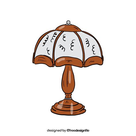 Glass Table Lamp Clipart Vector Free Download
