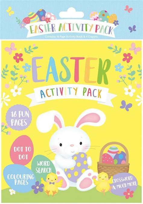 Easter Activity Pack Pad 16 Pages Crayons Easter Fun Bnip Bunnies Design Easter Photo