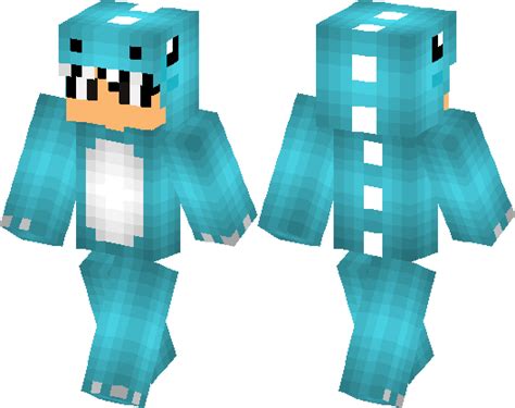 Light Blue Dinosaur Onesie For Boys Minecraft Skin Minecraft Hub