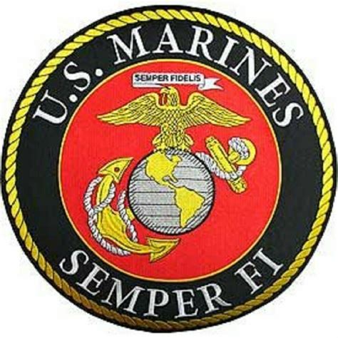 Usmc Logo Semper Fi Embroidered Patches High Quality Iron On Patch