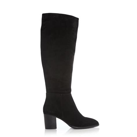 Georgiana Black Suede Boots From Moda In Pelle Uk