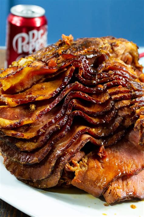 Slow Cooker Brown Sugar And Cola Glazed Ham Spicy Southern Kitchen