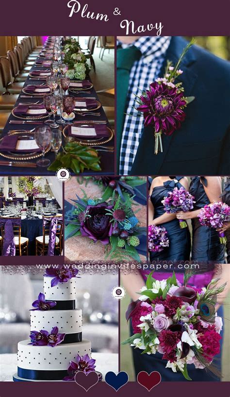 Purple Navy Wedding Plum Wedding Colors Navy Wedding Theme Wedding