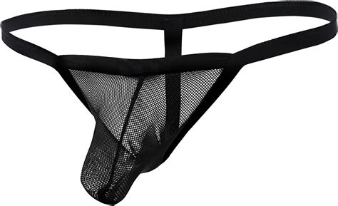 Msemis Men S Sexy Lingerie See Through Micro Bikini G String T Back Mesh Bugle Pouch Briefs