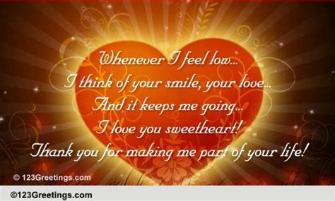 Thank You Sweetheart Free For Your Love Ecards Greeting Cards 123
