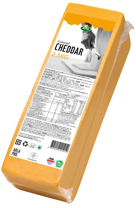 Arla Pro Mild Cheddar Coloured Cheese Block 25kg Arla Pro