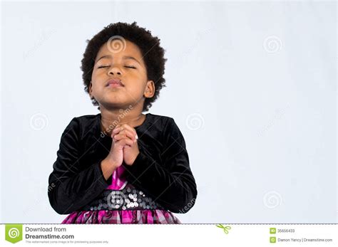 Praying African American Girl Stock Image Image Of Spirituality