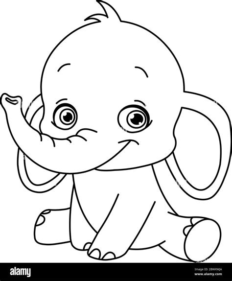 Dibujo Para Colorear Elefante Bebe Sexiz Pix