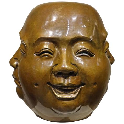 Chinese Bronze Four Faced Head China Late 19th Century For Sale At