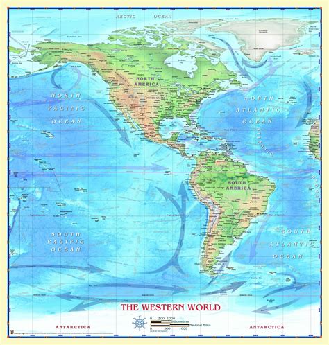 Printable Western Hemisphere Map