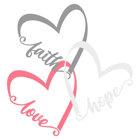 Art And Collectibles Drawing And Illustration Faith Hope Love Hearts Svg