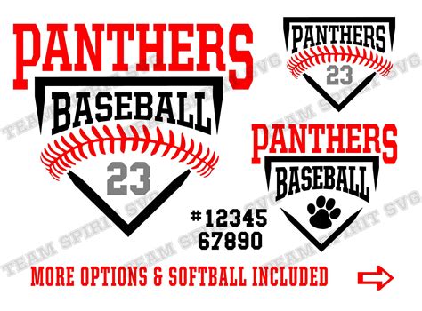 Panthers Baseball Svg Baseball Diamond Download File Softball Etsy