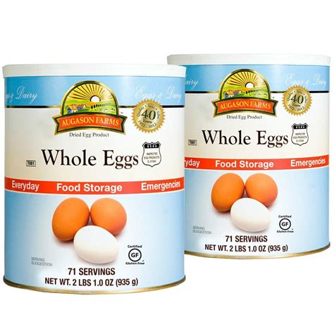 142 Servings Freeze Dried Whole Eggs Emergency Survival Food Storage Up