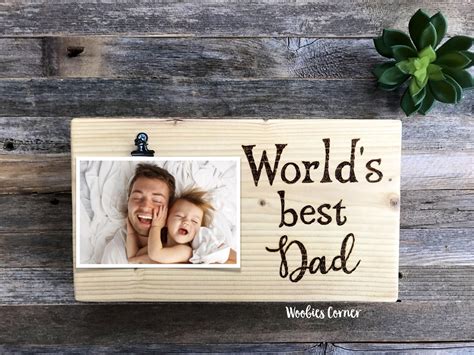 Daddy Picture Frame Dad Photo Frame Fathers Day T T For Dad Worlds Best Dad Custom