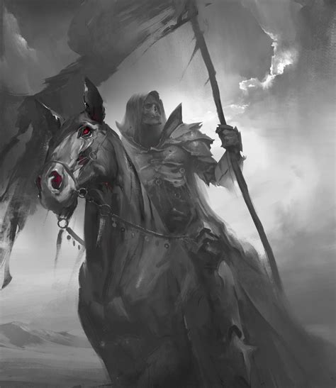 Dark Rider By Karelinnikolay Fantasy 2d Cgsociety Death Reaper