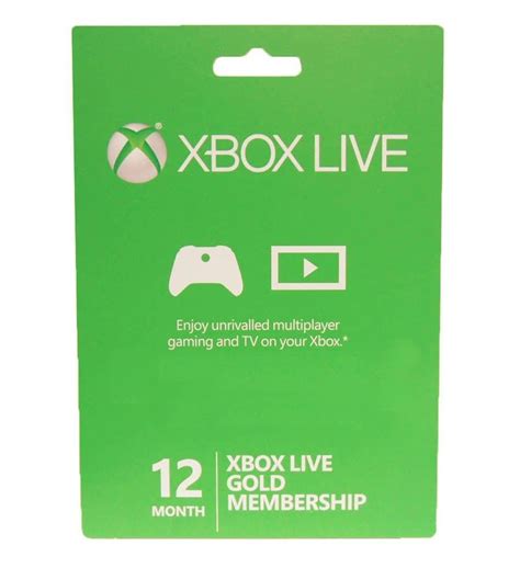 Xbox 360 Xbox One Live 12 Month Gold Membership Card Subscription New