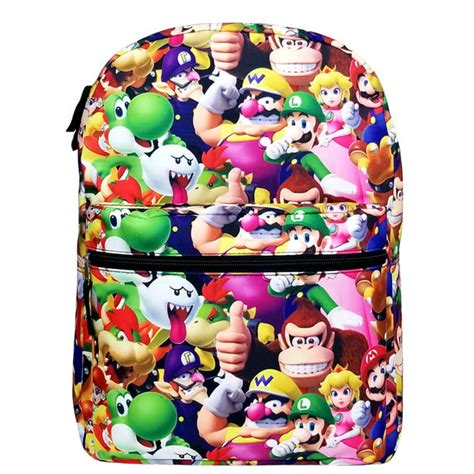 Nintendo Kids Children School Large Backpack School Bag 16 3d