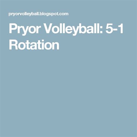 The Title For The Book Pry Volleyball 5 1 Rottation By Peter Oconnor