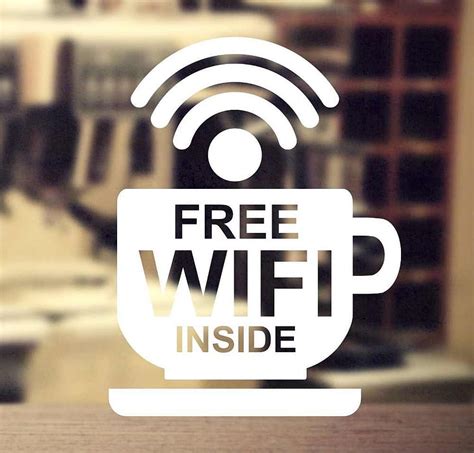 Brand New Wifi Vinyl Sticker Decal Sign For Cafe Restaurant Bar Wi Fi