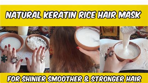 Natural Keratin Rice Hair Mask For Shiner Smoother Stronger Hair