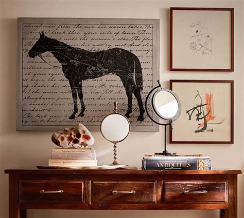 Pottery barn lupen grainne wood gallery framed print, dried hydrangea flower, mat, 18 x 18, black ❤ liked on polyvore (see more pottery. Horse Canvas Wall Art | Pottery Barn