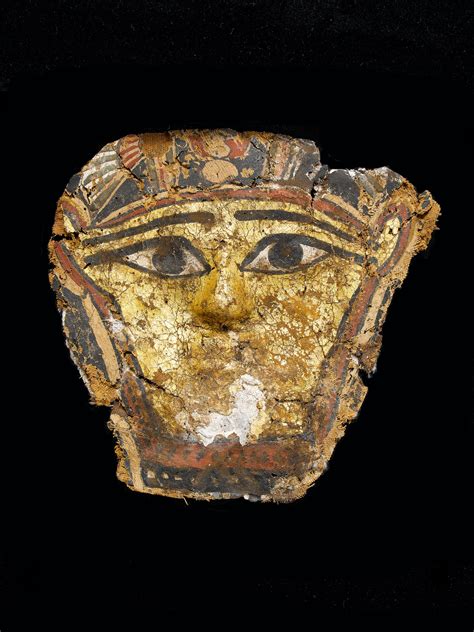 Bonhams An Egyptian Painted And Gilded Cartonnage Mummy Mask