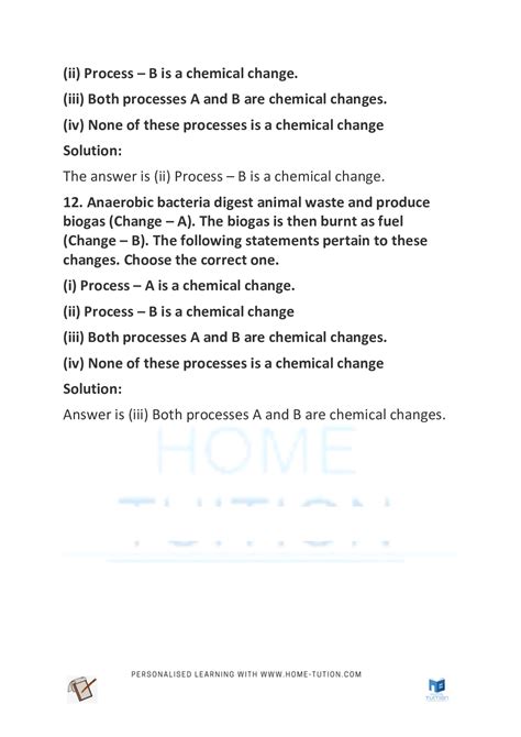 Ncert Solutions For Class 7 Science Chapter 6 Physical And Chemical