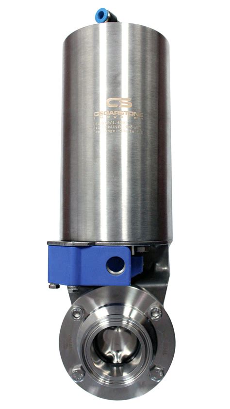 Sanitary Stainless Steel Pneumatic Butterfly Valve Actuator With Tri