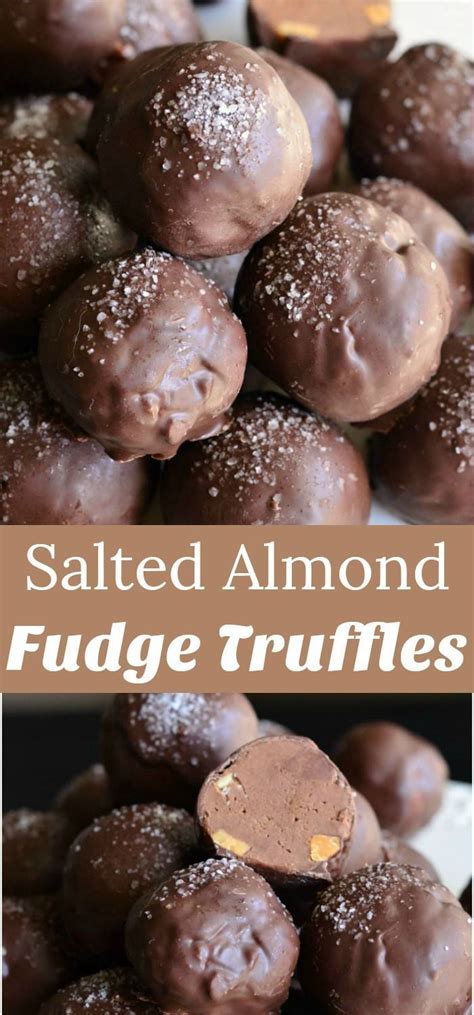 Salted Almond Fudge Truffles Rich Chocolate Fudge Truffles Made With