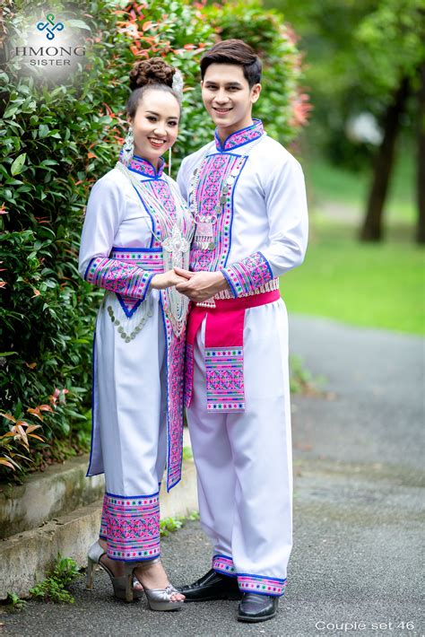 hmong-sister-couple-set-cp45-hmong-clothes,-hmong-fashion,-diy-hmong